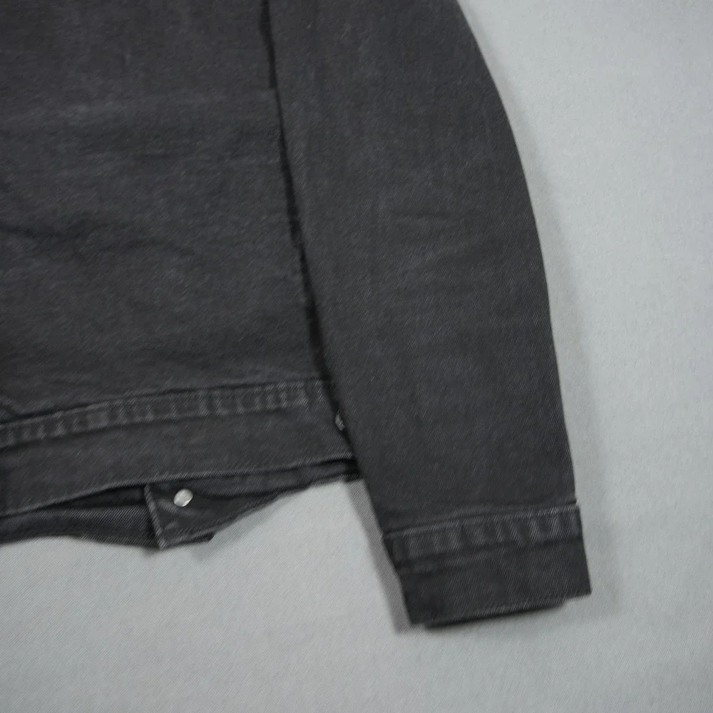 Levi's Black Denim Trucker Jean Work Moto Men Jacket M Type 3 Western